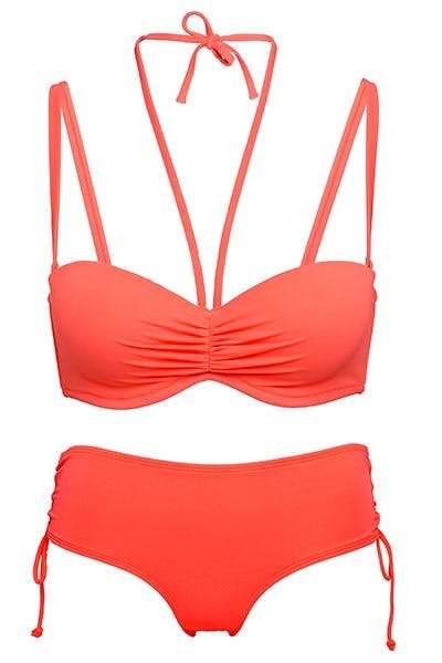 Korallfarget bikini
